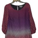 Luxology  Dress Size 10 Multi Color Chevron Striped Womens Lined Polyester Photo 1