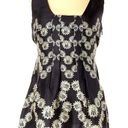 Yoana Baraschi Baraschi Sleeveless Silk Flowered Pleated Black Tie Top Size Small Photo 0