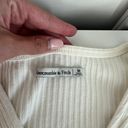 Abercrombie & Fitch White Crossover Sweater Photo 3