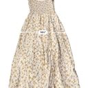 Reformation  Tavi Adagio White & Orange Floral Smocked Slit Midi Dress Sz M Photo 10