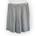 American Vintage Vintage David N Black and White Houndstooth High Waisted Loose Pleated Shorts Photo 3