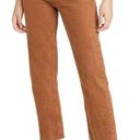 RE/DONE  Brown 70s Ultra High Rise Stovepipe Jeans in Washed Terracotta Photo 0