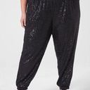 Lane Bryant New  Women's‎ Plus Black Sequin Joggers Pants Stretch Pockets Size 20 Photo 0