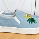 Sam Edelman  Evelina Sequin Beaded Pineapple Lemon Slip On Sneakers Blue 8 Photo 1