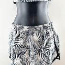 Xersion  Matching Sports Bra and Active Running Palm Leaf Shorts White Black S/M Photo 4