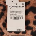 BP NWT  Leopard Print Animal Mock Neck Sweatshirt Brown Sweater Photo 6