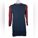 Tommy Hilfiger  Sweater Dress Sidelong Two Tone Maroon & Blue Size Small Photo 6