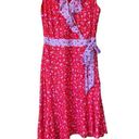 Parker  Jennifer Color Block Asymmetrical Dress Red, Lilac Size 2 Photo 3