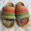 Farm Rio Colorful Toucan Crotchet Anatomic Sandals Photo 4