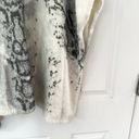 Chico's  Grey White Snake Print Cozy Embellished V Neck Poncho Sweater S/M Photo 13