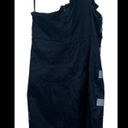 Betsy and Adam Betsy & Adams Black Cocktail Dress 12P One Shoulder Tiered Photo 1