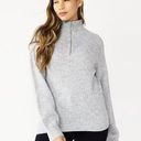 Nine West  Womens Sweater Size XXL Gray Fox Heather Quarter Zip Pullover NEW Photo 0