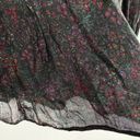 Mango  Sheer Black Boho Floral Peasant Blouse Photo 6