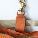 Miu Miu Vintage  Orange Buckled Patterned Canvas Leather Shoulder Bag Photo 11