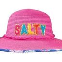 Simply Southern NWT  Preppy Bucket‎ Straw Hat “Salty” Pink One Size Photo 0