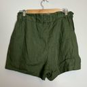 Banana Republic  Green High Rise Linen Blend Paper Bag Shorts Photo 5