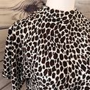 Vintage Animal Print Short Sleeve Sweater Top Tan Size M Photo 1