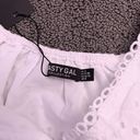 Nasty Gal NWT  Broderie Button Through Mini Dress - White - 4 Photo 9