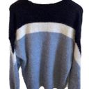 a.n.a blue color blocking fuzzy sweater Photo 0