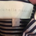 Michelle Mason  Stripe Sateen Trouser Metallic vertical stripe navy trousers Photo 4