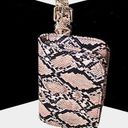 Pink & black Snakeskin Print Small Faux Leather Fanny Pack Waist Clutch Bag Photo 0