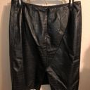 90s Genuine Black Leather Skirt, Size 10 Photo 3