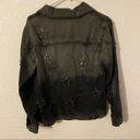 Rails  Oversized Star Patch Faded Denim Jacket Black Womens Size Small Photo 3