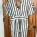 American Eagle  Navy and White Striped Criss Cross  Wrap Romper XL v neck Photo 0