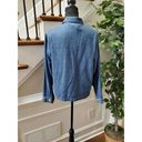 Coldwater Creek Cold Water Creek Women's Blue Denim 100% Cotton Long Sleeve Collared Jacket Photo 6