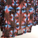 Elan  Brown Geo Foil Bell Sleeve Blouse Size Small NWT Photo 6