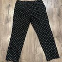 Elle  Brand Skinny Ankle Black White Polka Dot Career Pants Trousers Size 8 Photo 8