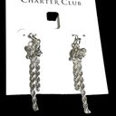 Charter Club NEW  Dangle Drop EARRINGS SilverTone Knotted Serpentine Chain 2” Photo 1