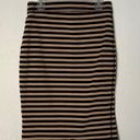 Old Navy Size XS Striped Beige & Black Pencil Skirt Photo 0