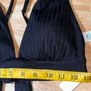 Aerie Large  Women’s Black Rib Triangle Tie Back Bikini Top BNWTS  $34.95 Photo 6