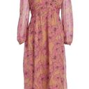 Joie  Womens Kaz Floral Silk Tie-Back Silk Midi Dress Size S Sandstorm Photo 2