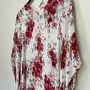 Angie  Cream Red Floral Open Front Kimono Cardigan Beautiful Boho ~ One Size Photo 6