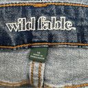 Wild Fable  Women’s Blue Raw Fringe Hem Double Slit Denim Jean Mini Skirt Size 10 Photo 8