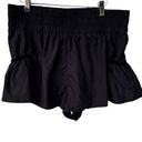 Free People  Movement Get Your Flirt On Shorts Black L Photo 3