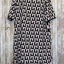 Boohoo Women's  Monochrome Chiffon Woven Black & White Mini Shift Dress Size 12 Photo 0