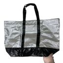 Victoria's Secret  Silver & Black Tote XL Weekender Bag NWT Photo 3