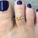 infinity  sterling silver golf toe/midi ring Photo 0