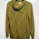 Coldwater Creek  Olive Green Women's Pullover Knit Sweater Size Medium Cowl Neck Photo 0