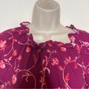 Hill House  The Katherine Nap Dress in Burgundy Botanical Poplin mini dress Sz S Photo 6