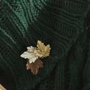 & Other Stories New Vintage Look Three Color Leaf Brooch Pin Photo 9