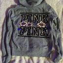 PINK - Victoria's Secret HTF-Victoria secret PINK Tropical Flower Sequin Full Zip/Capri Sweats Matching set XS Photo 2