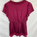 BCBGMAXAZRIA  Silk Babydoll Blouse Size Medium Photo 5