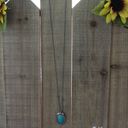 American Eagle AEO Turquoise Stone Necklace Pendant Deco Chain Photo 5