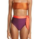 Zimmermann  Metallic Two Piece Bandeau High Waist Bikini Swimsuit Size 4-6 NWT Photo 1