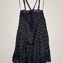 Free People INTIMATELY  black pink polka dot mini lace dress slip M Photo 3