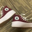 Converse Maroon/Beetroot High Top Platform Sneakers Photo 3